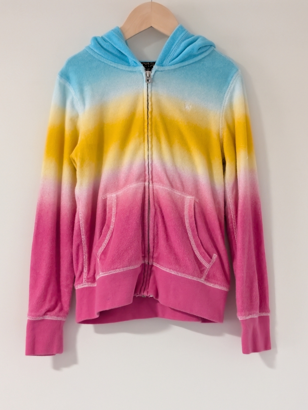 POLO Ralph Lauren Ombre Full Zip French Terry Hoodie Size 7 S/P